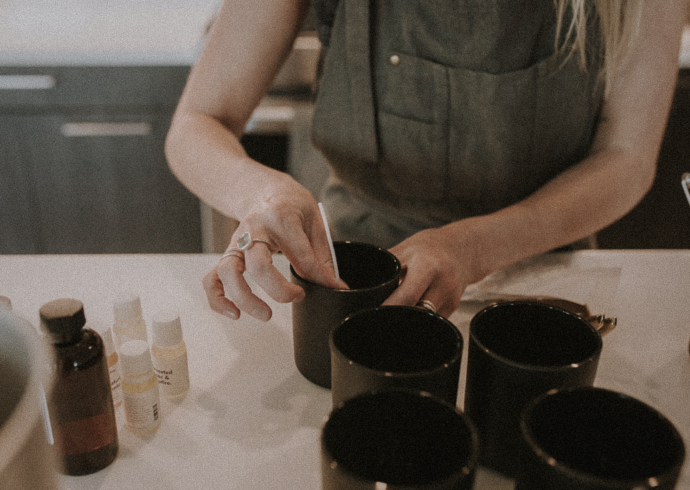 Candle pouring workshop at MOLLIE Aspen